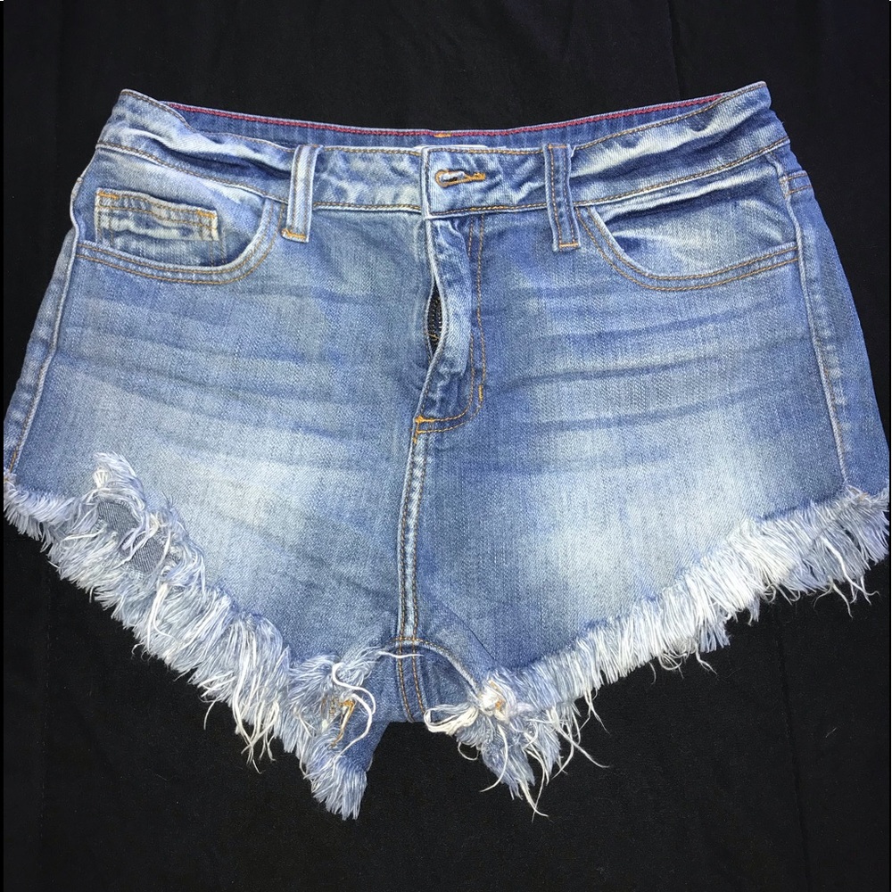 Denim booty shorts